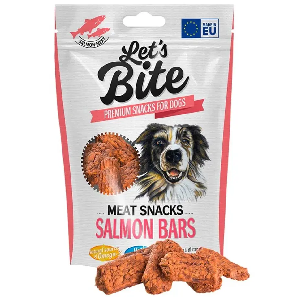 Brit Lets Bite Meat Salmon Bars 80Gr  1