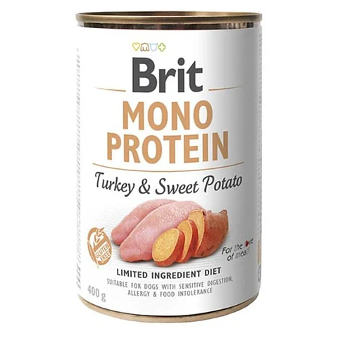 Brit Pate Mono Protein Turkey & Sweet Potato 400 grs 
