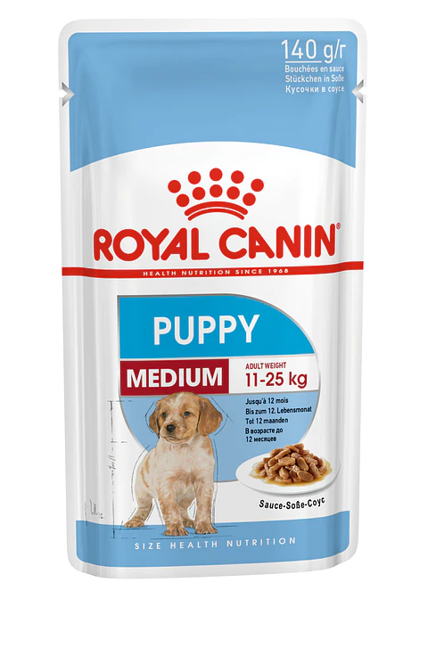 Royal Canin Medium Puppy Pouch 140 GRS