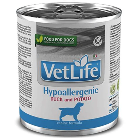 Vet Life Comida Humeda Hypoallergenic Pato 300 grs 