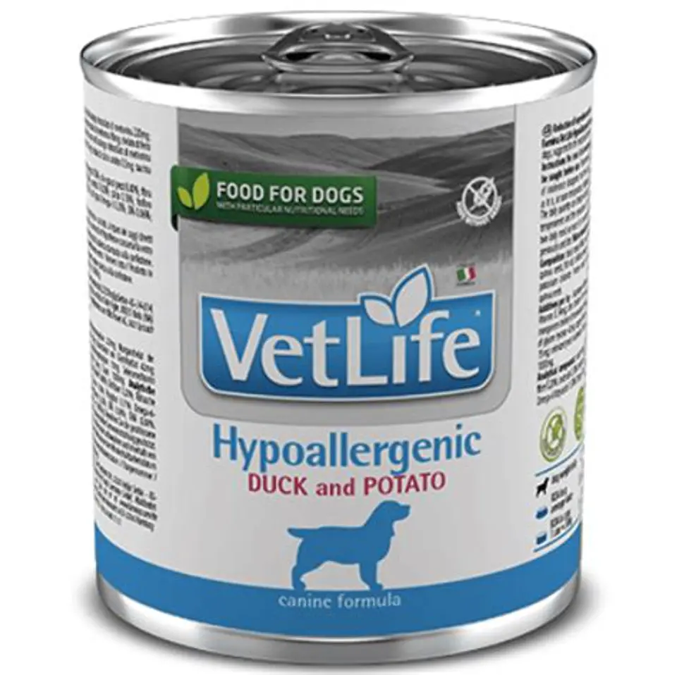 Vet Life Comida Humeda Hypoallergenic Pato 300 grs  1