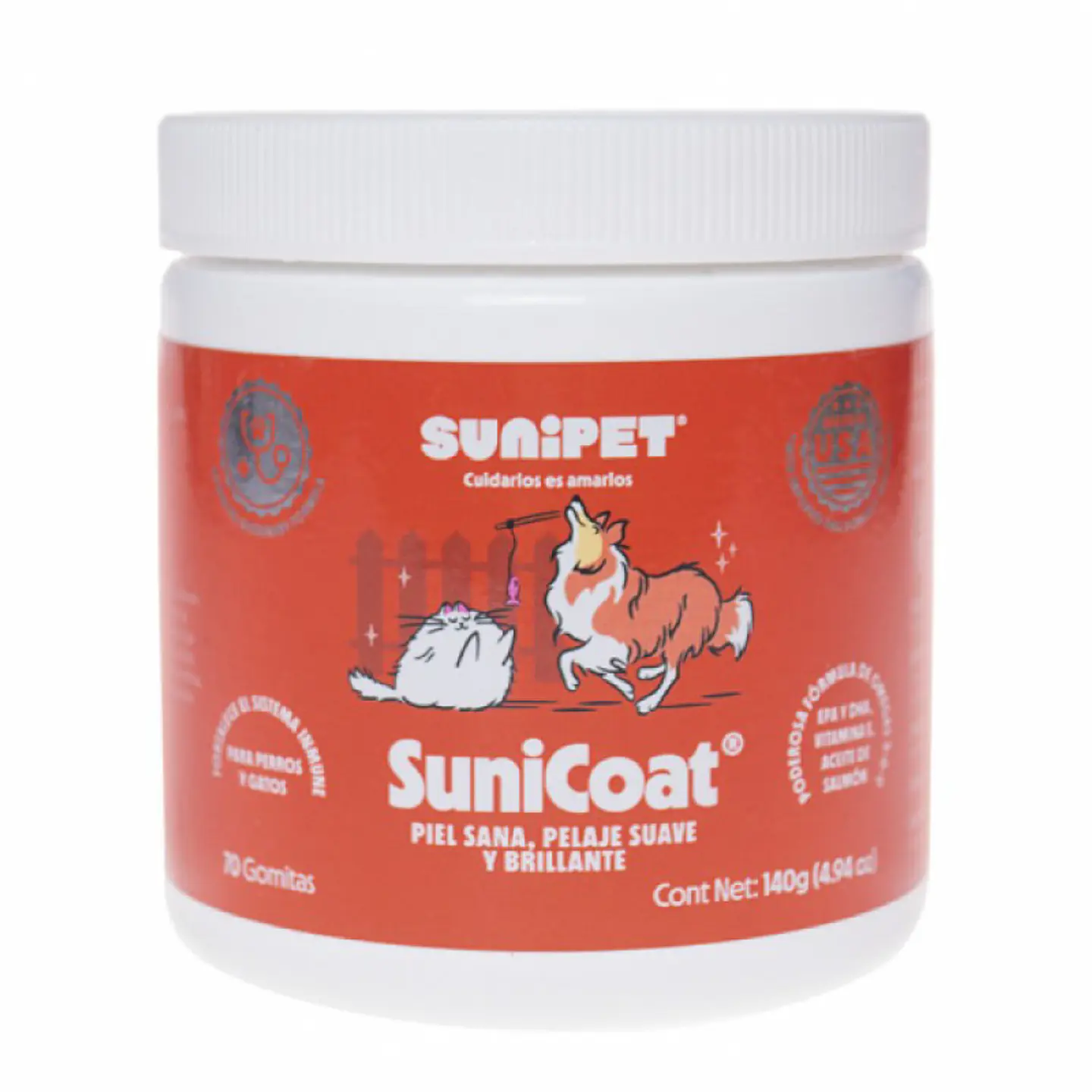 SuniCoat Piel y Pelaje 70 Gomitas  1