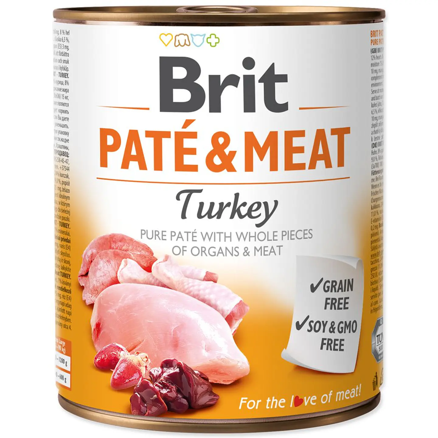 Brit Pate Meat & Meat Turkey 800grs  1