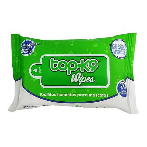 Toallitas Humedas TopK9 20 unidades 