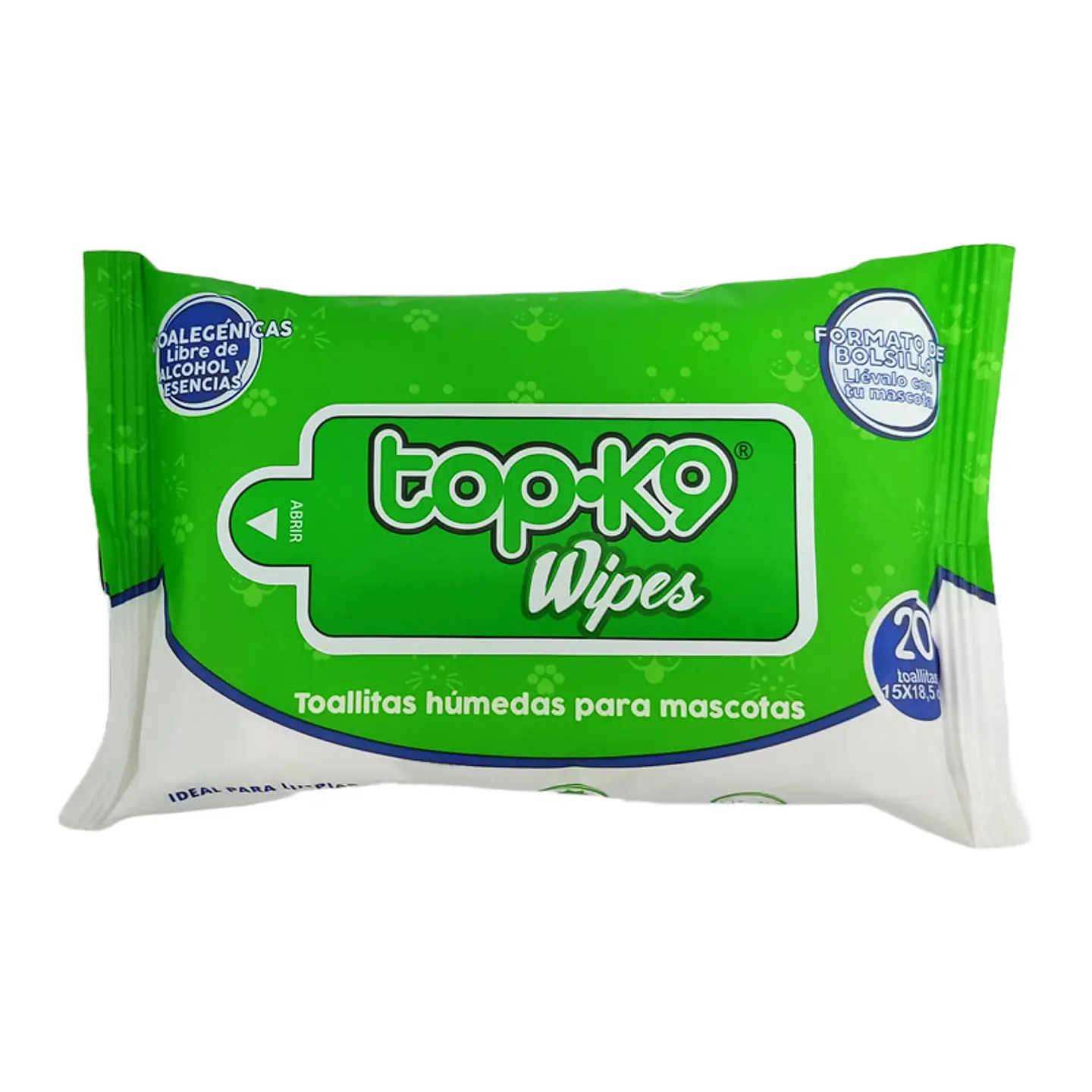 Toallitas Humedas TopK9 20 unidades  1