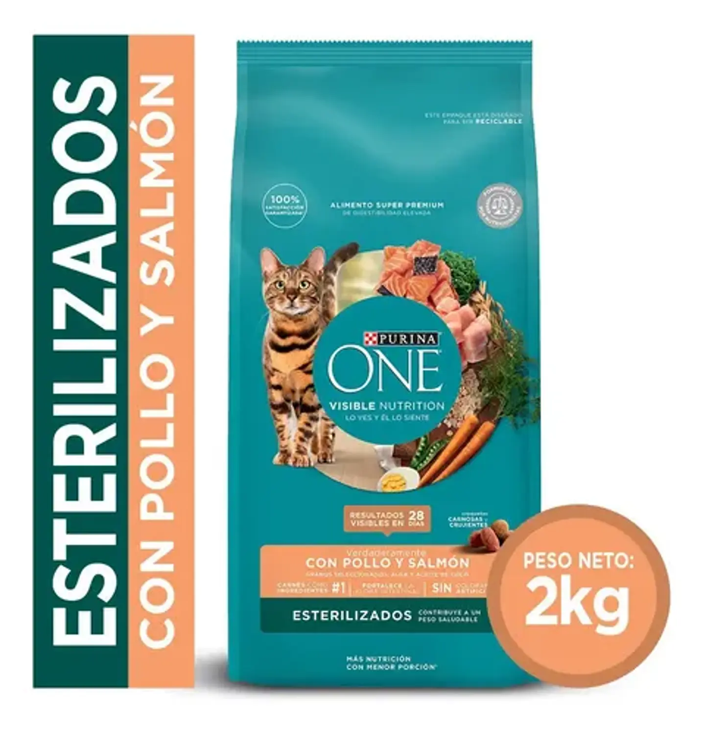 Purina One Adulto Esterilizado Salmon 2K 1