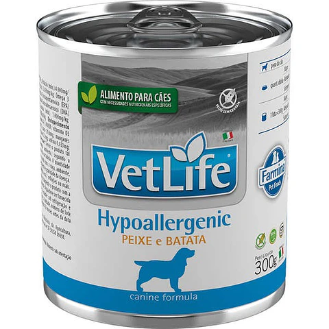 VetLife Comida Humeda Hypoallergenic Pescado Papa 300 grs 