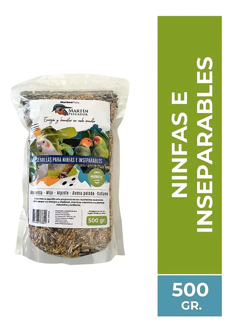 Mix de Semillas Para Ninfa e Inseparables 500grs 
