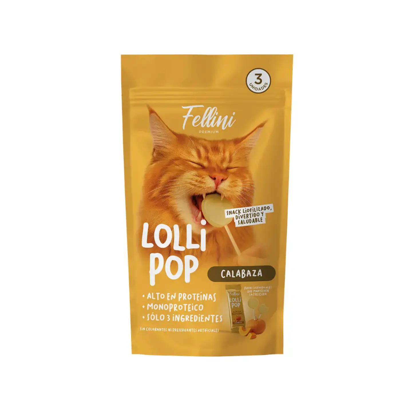 Snack Fellini Lollipop 3 Unidades 3