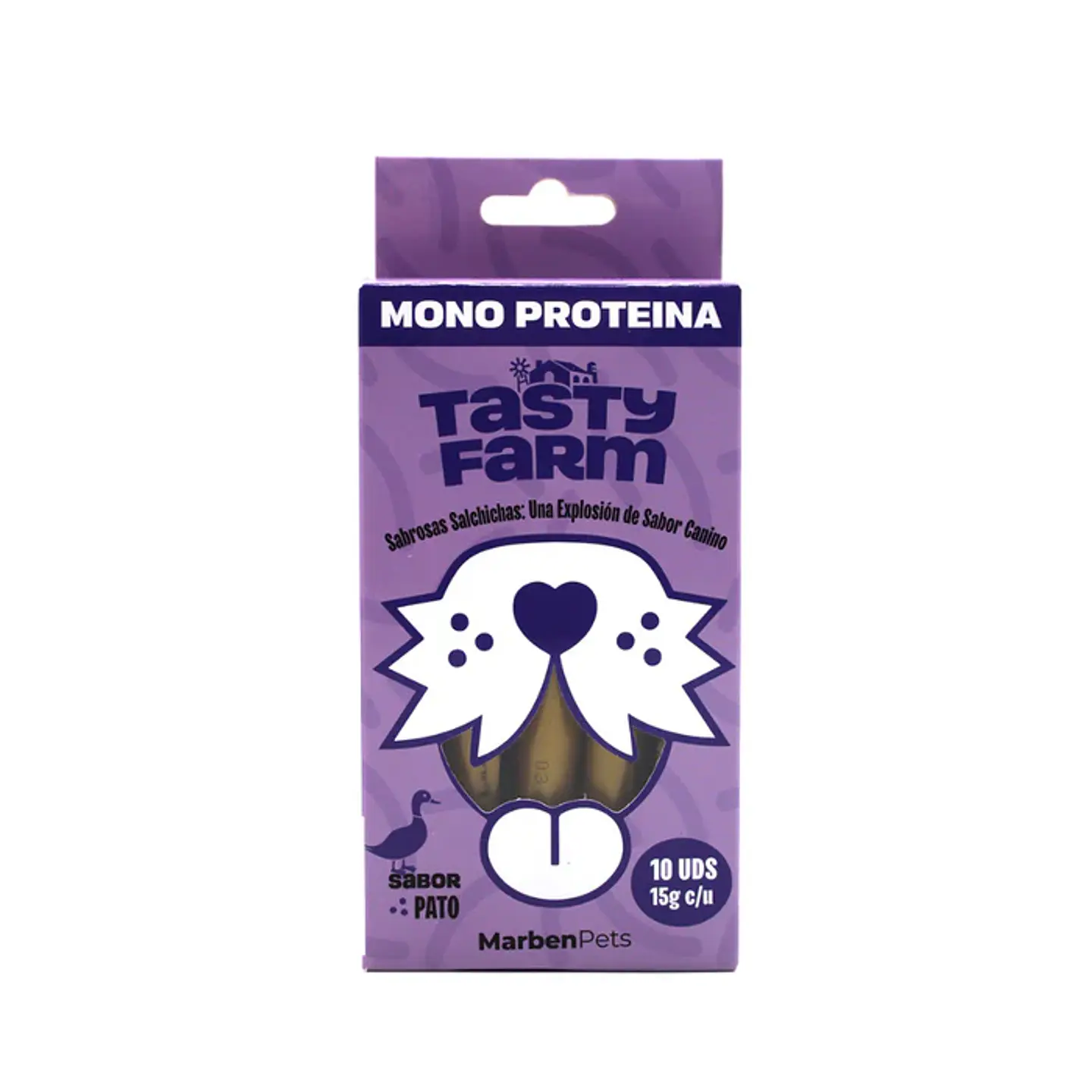Tasty Farm Salchichas Monoproteicas 15grs Sabor Pato 1