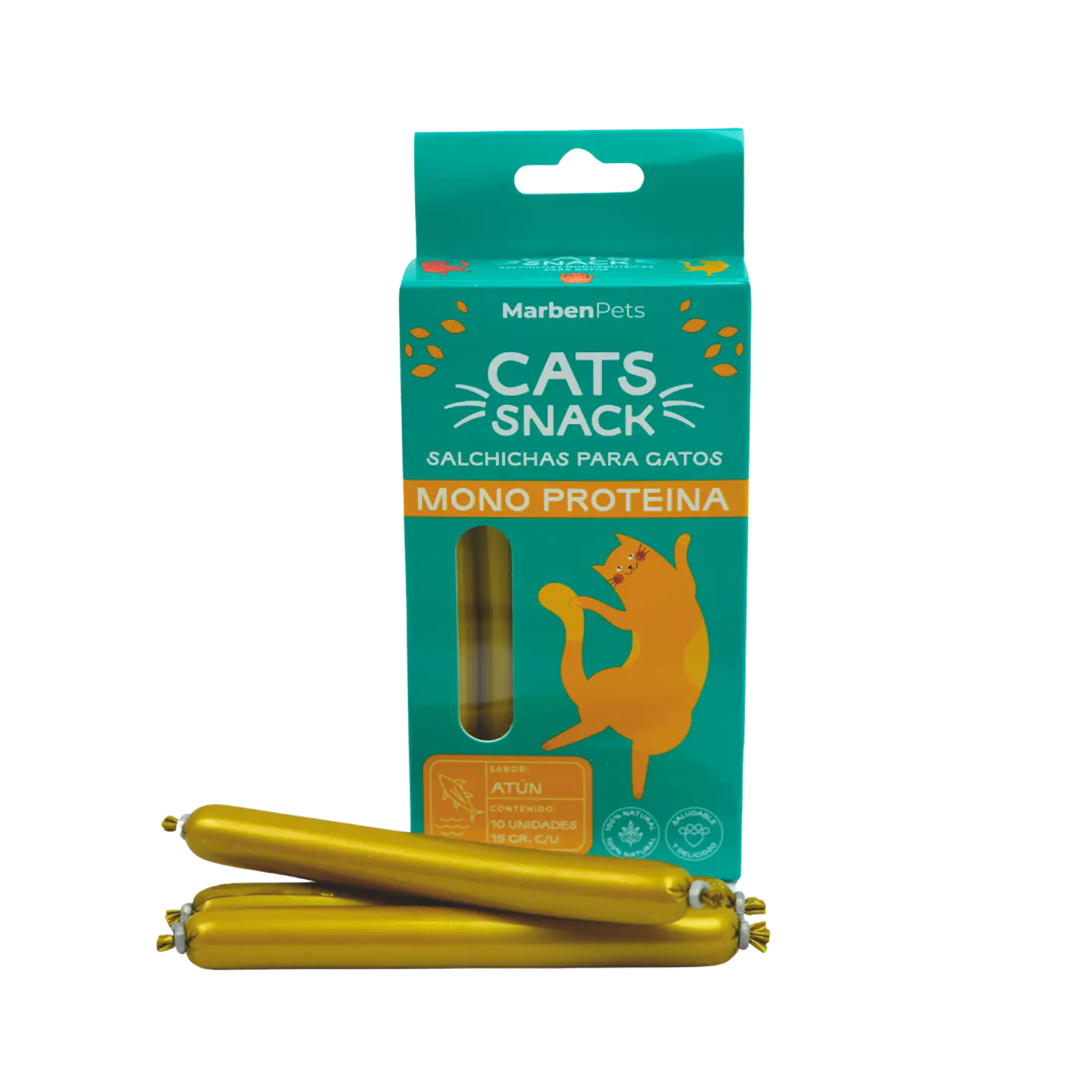 Salchichas MonoProteicas Gato 10 unidades 15grs C/U 2