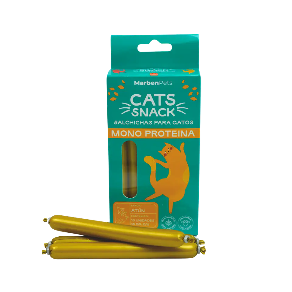 Salchichas MonoProteicas Gato 10 unidades 15grs C/U 2