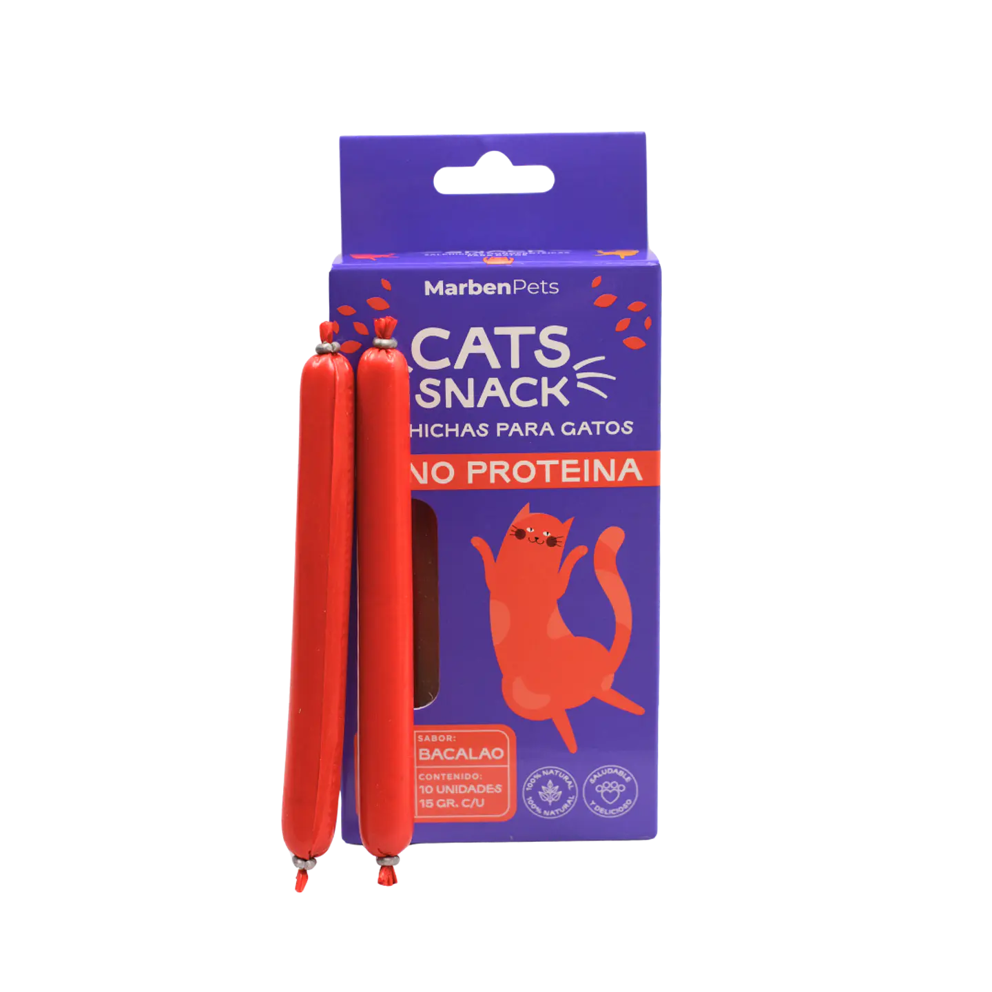 Salchichas MonoProteicas Gato 10 unidades 15grs C/U 3