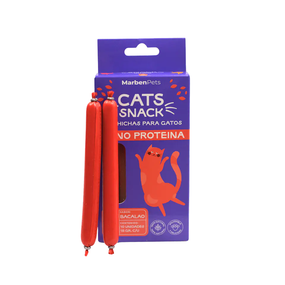 Salchichas MonoProteicas Gato 10 unidades 15grs C/U 3