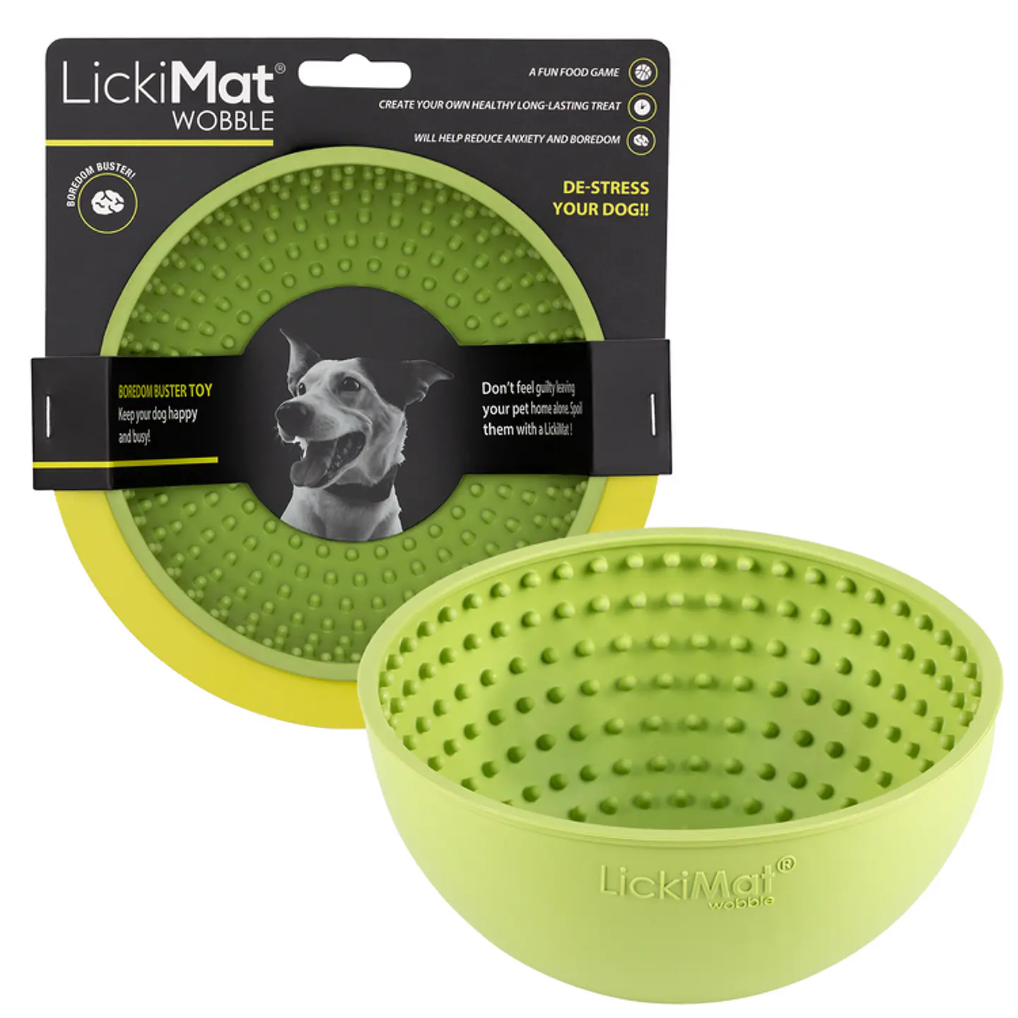 LickiMat Wobble  Comederos Interactivos Verde  1