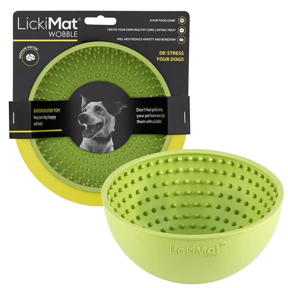LickiMat Wobble  Comederos Interactivos Verde  1