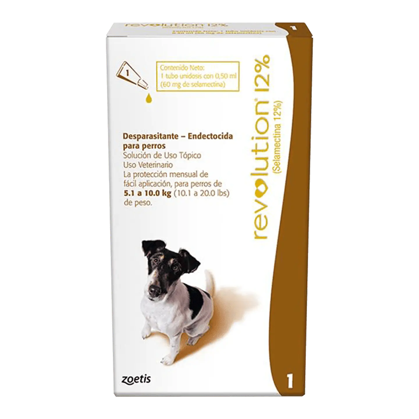 Revolution 12% Desparasitante Endectocida Para Perros 5.1 a 10kg  1