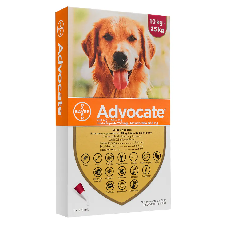 Adovocate Perro Antiparasitario 10 a 25K  1
