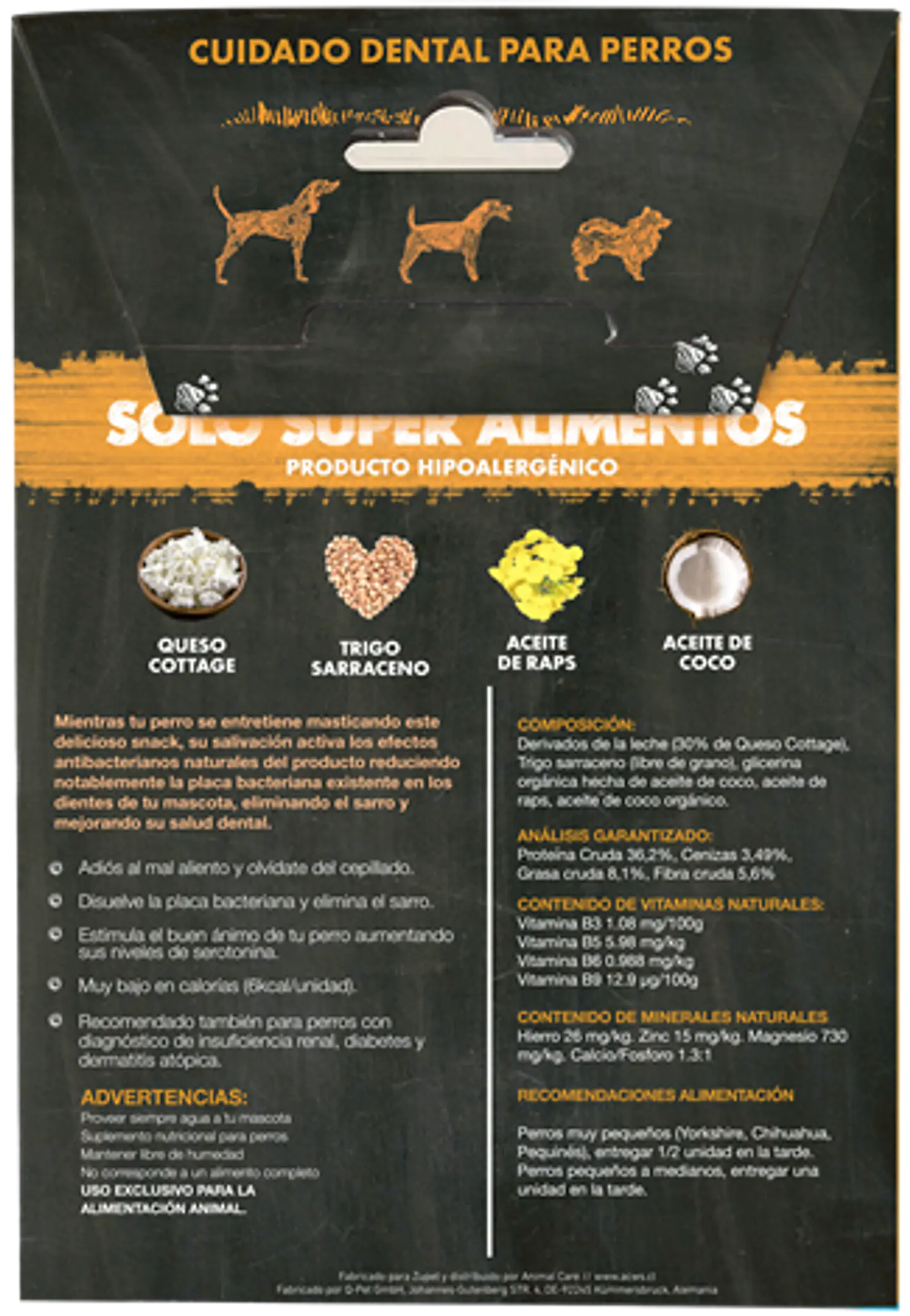 Qchefs Dental Snack Crocante Duro Perro 72 GR  2