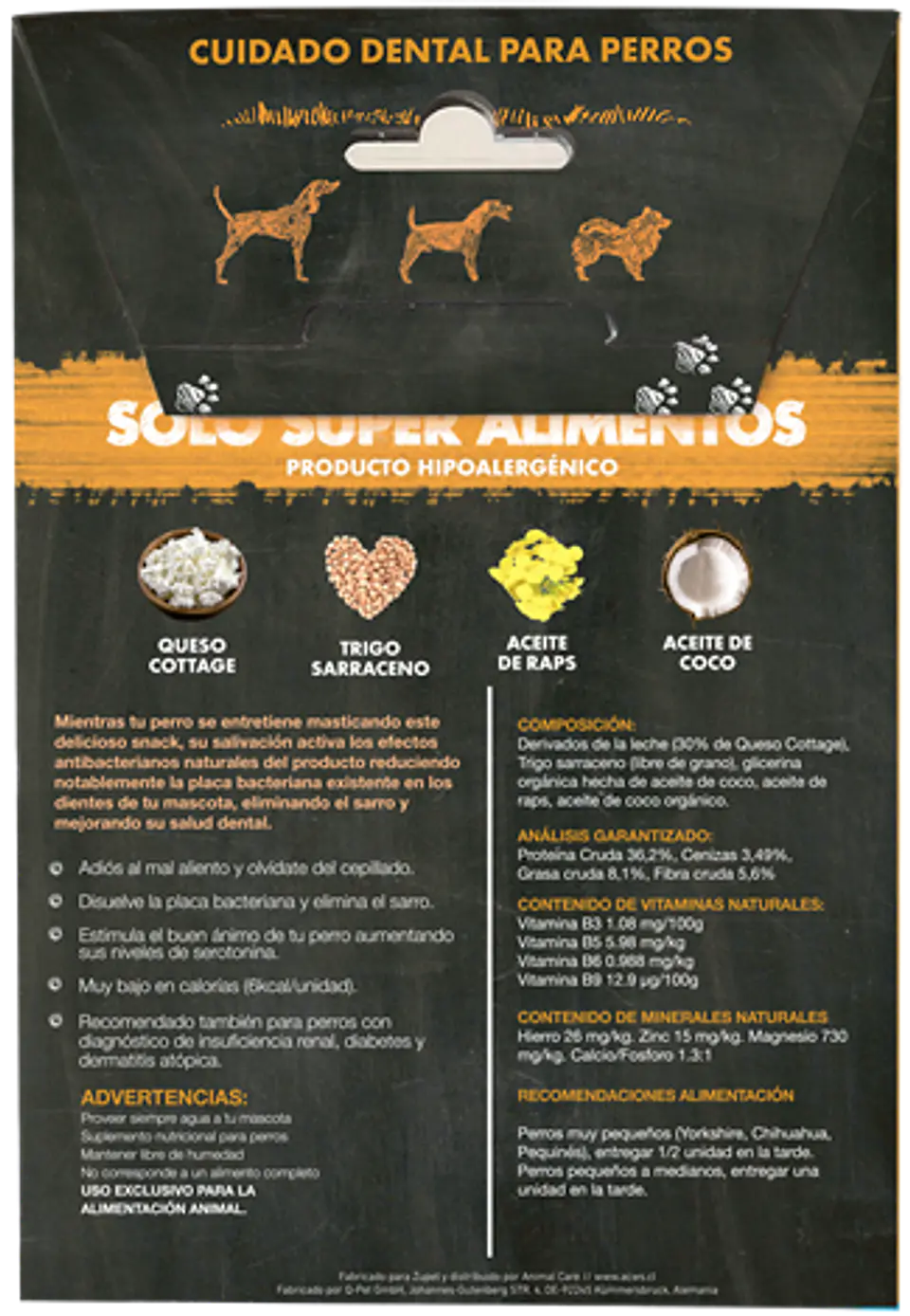 Qchefs Dental Snack Crocante Duro Perro 72 GR  2