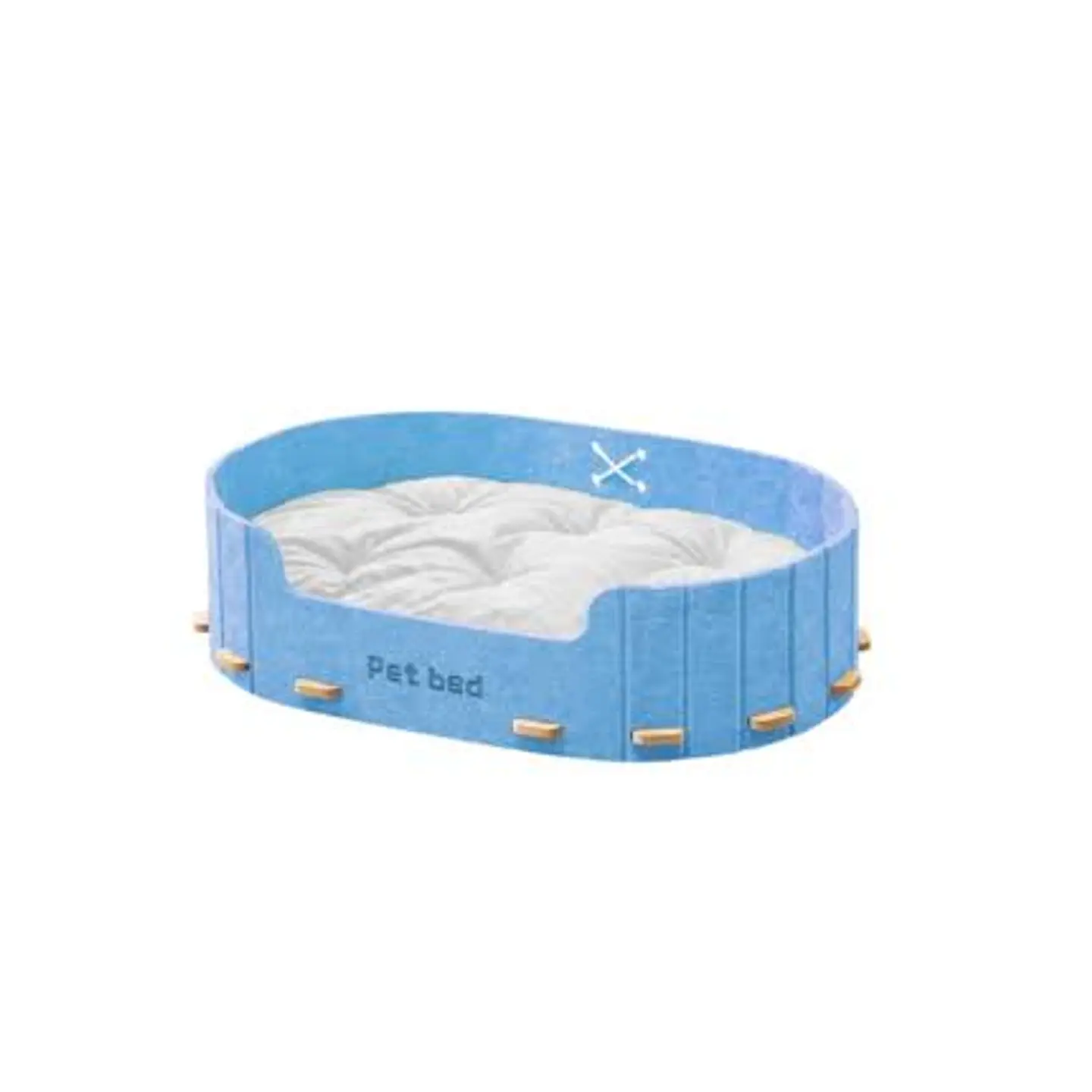 Pet Bed Red Base Madera 80x48x47 1