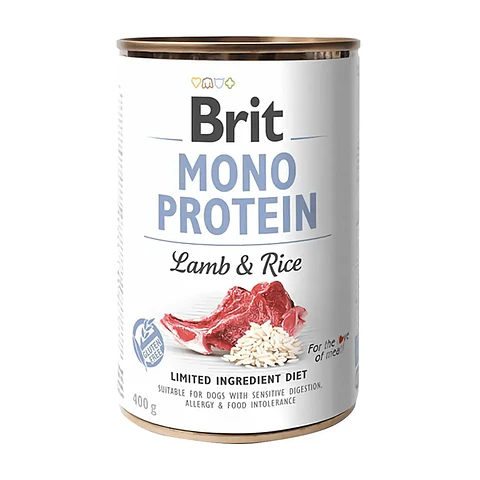 Brit Pate Mono Protein Lamb and Rice 400 grs 