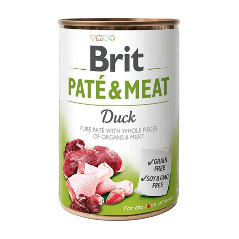 Brit Pate Meat & Meat Duck 400grs 