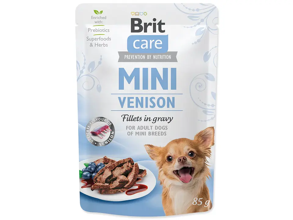 Brit Care Mini For Dogs 85Grs Venison Fillet In Gravy 1