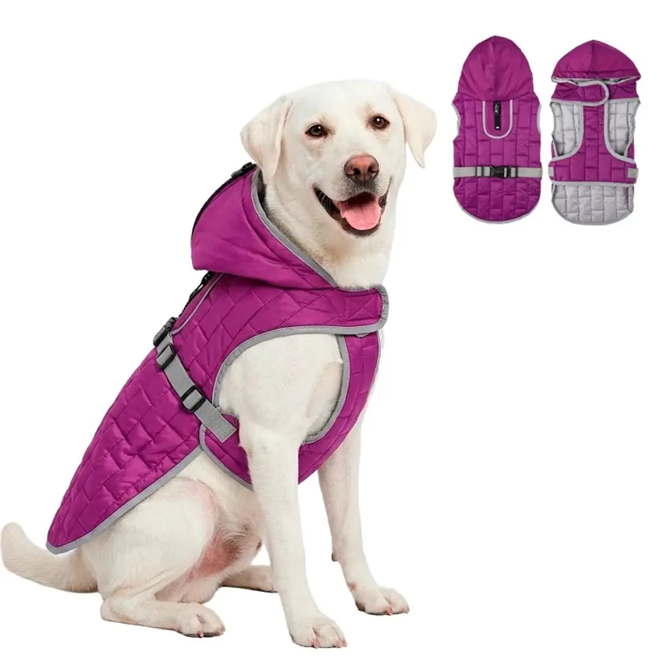 Parka Reversible Roja o Morada 1