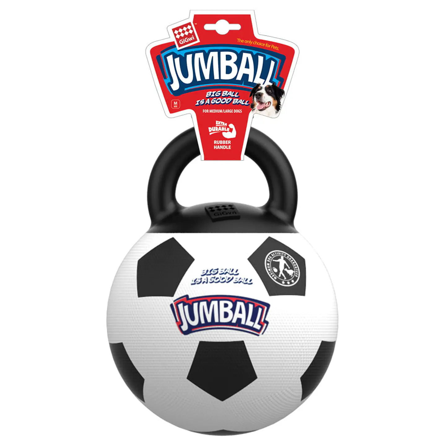 Pelota Jumball Handle White Black  1