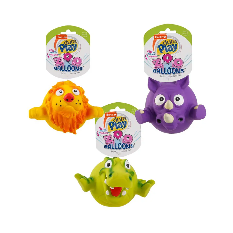 Hartz Zoo Ballons Dog Toy  1