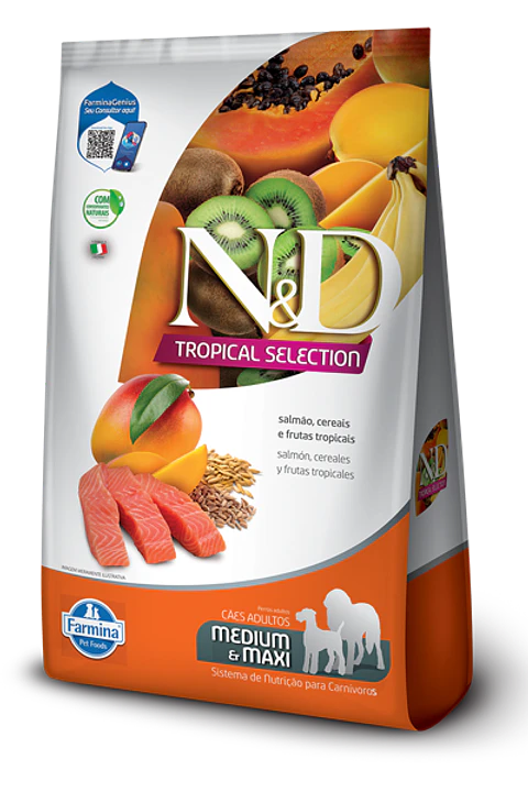 ND Tropical perro Adulto Medio Salmon 2K 