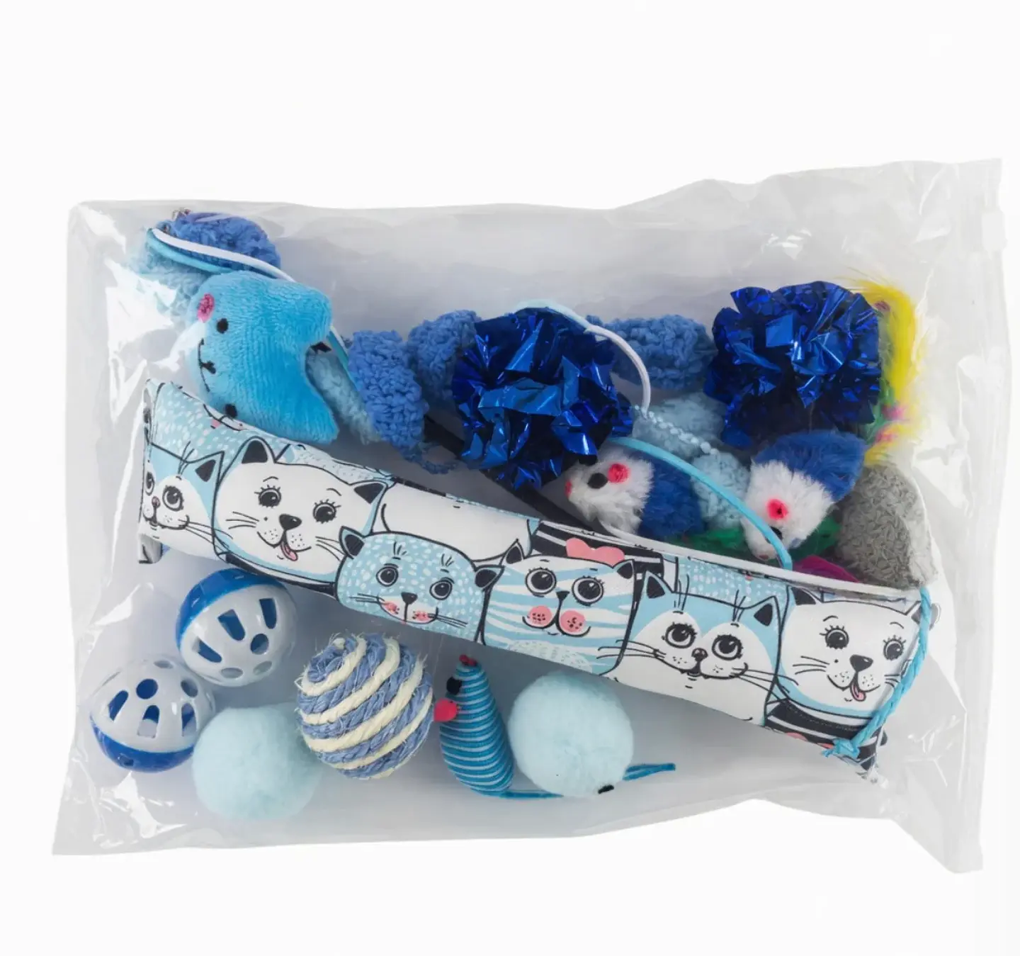 Kit Juguete Azul Para Gatitos  2