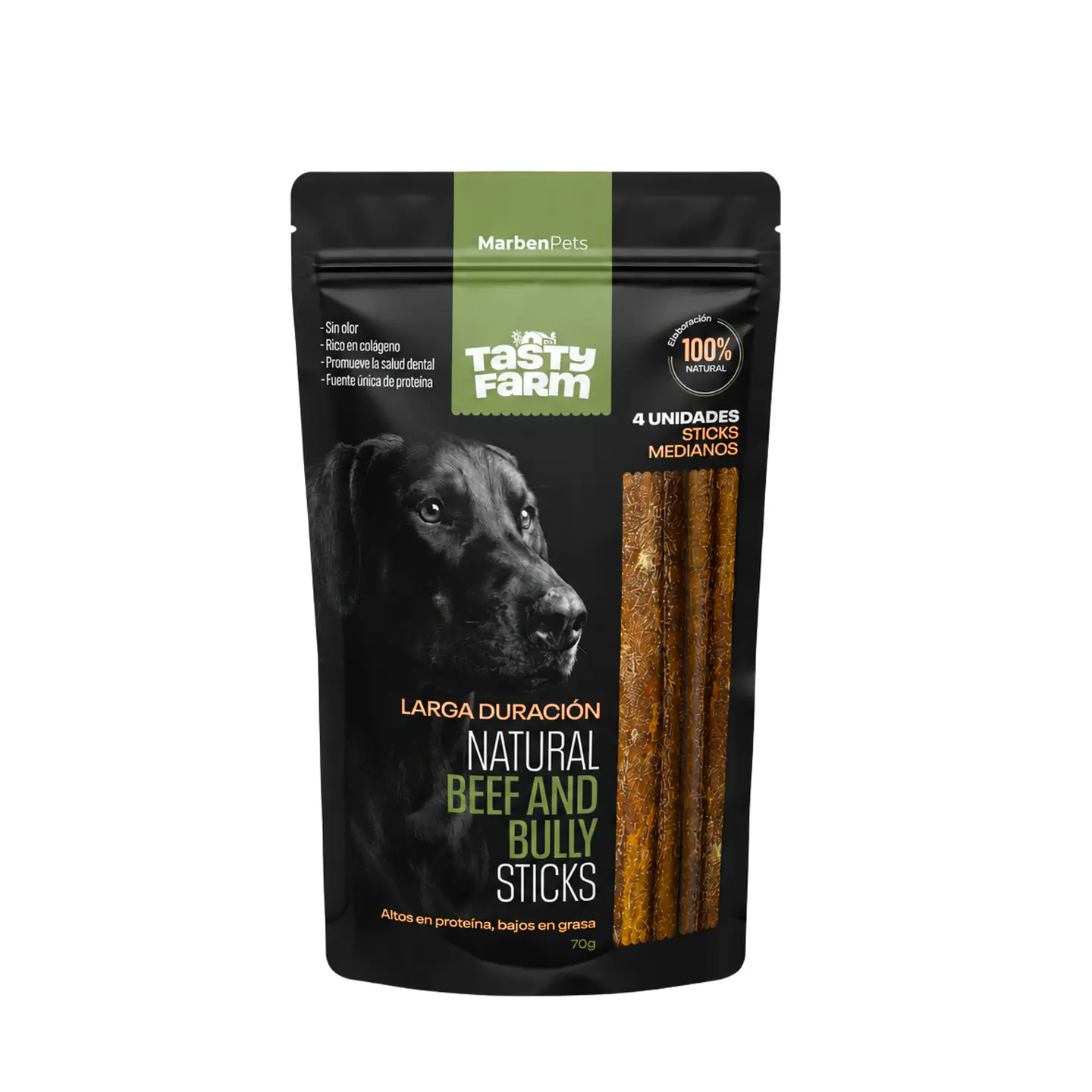 Tasty Farm Beef  & Bully  Stick 70grs 2