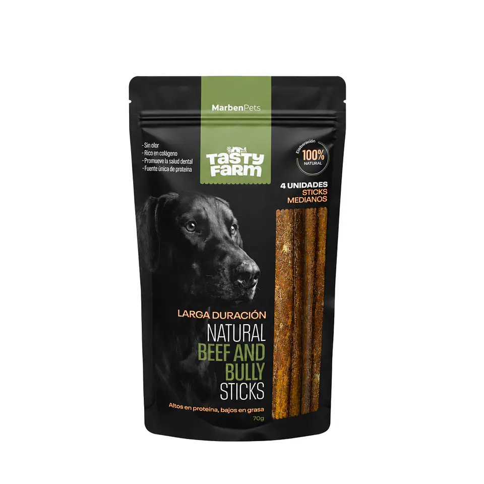 Tasty Farm Beef  & Bully  Stick 70grs 2