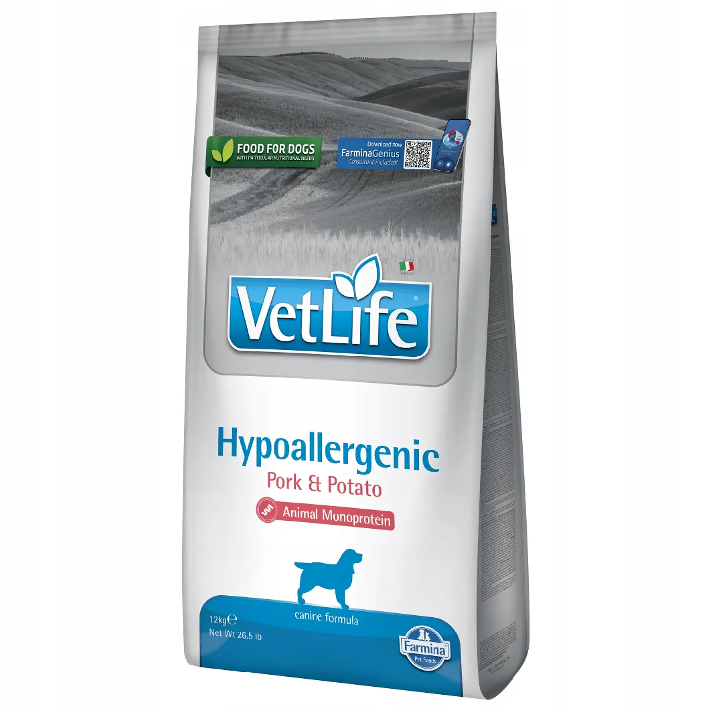 VetLife Canino Hipoalergénico Cerdo Papa 2K  1