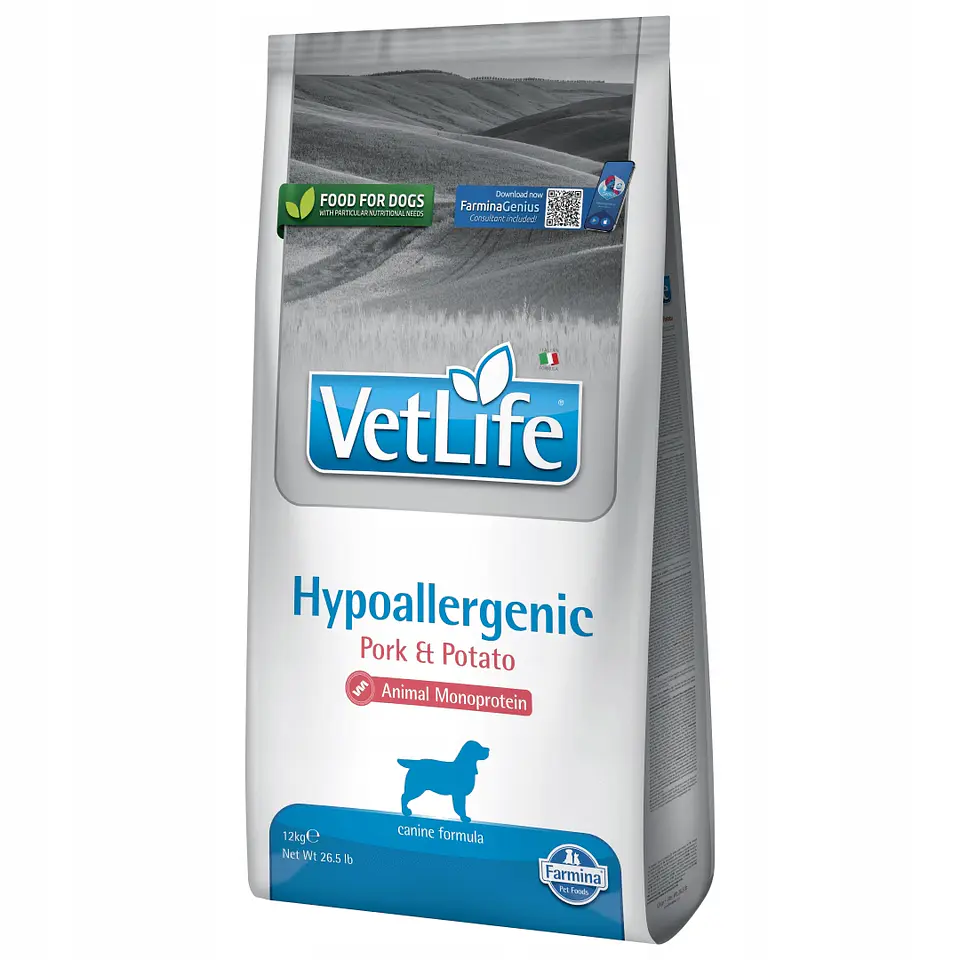 VetLife Canino Hipoalergénico Cerdo Papa 2K  1