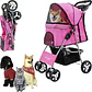 Coche Para Perro 4 Ruedas Rosado  - Miniatura 2