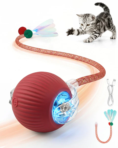 Juguete Bola Con Libelula Para Gatos 