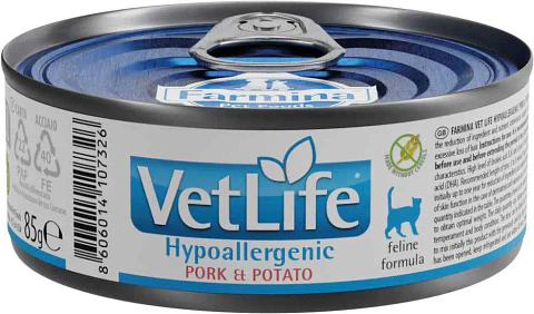 VetLife Humedo Gato Cerdo y Patata 85Grs 
