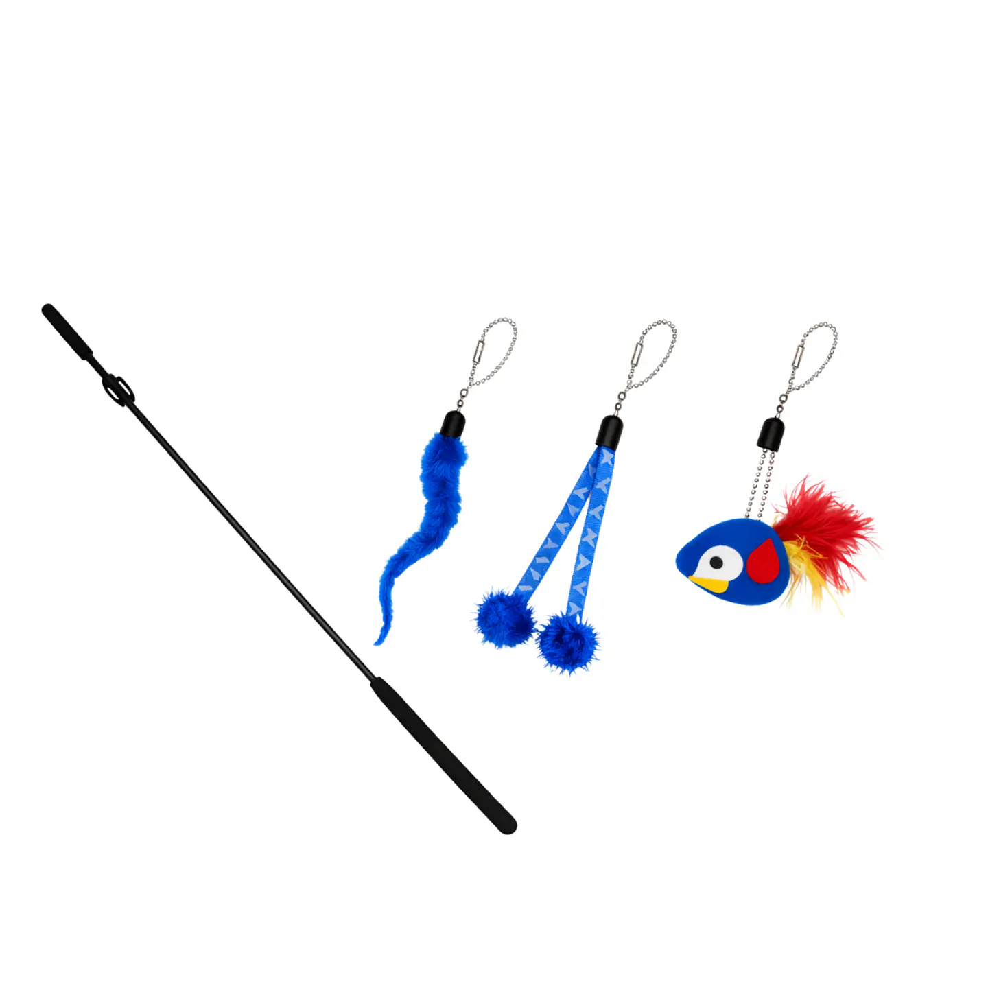 Varilla Pez y Pompones Azul Gato 1