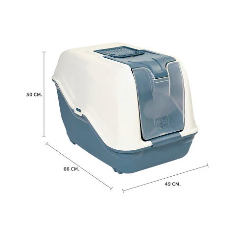 Arenero Gato Netta Maxi con Puerta Azul 66x49x50cm 