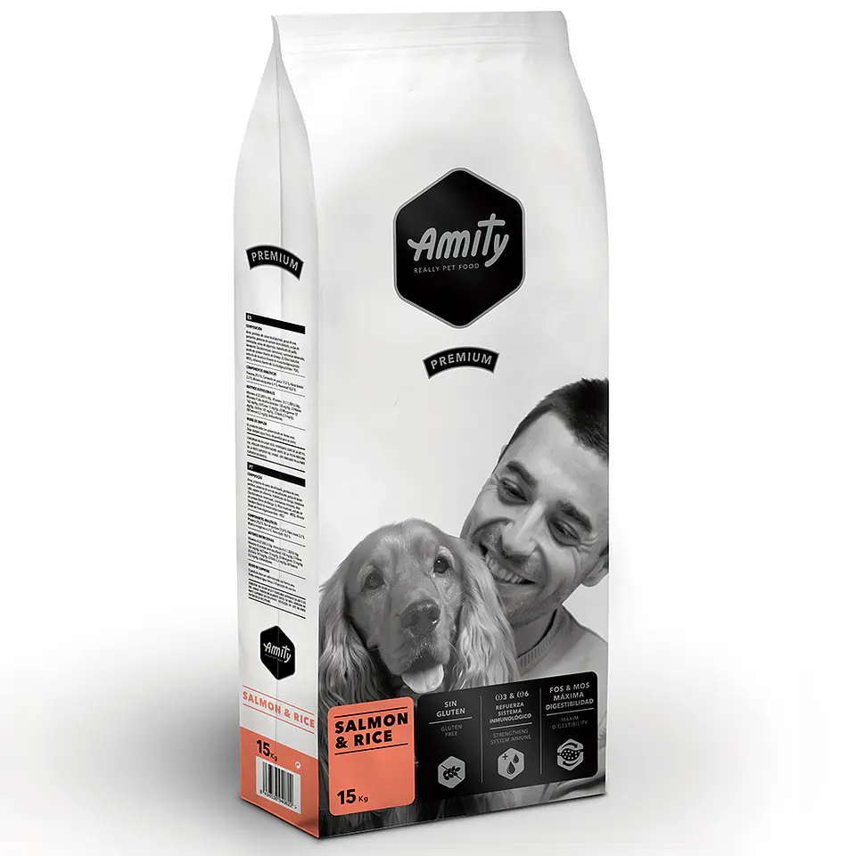 Amity Premium Adulto Salmon y Arroz 15K  1