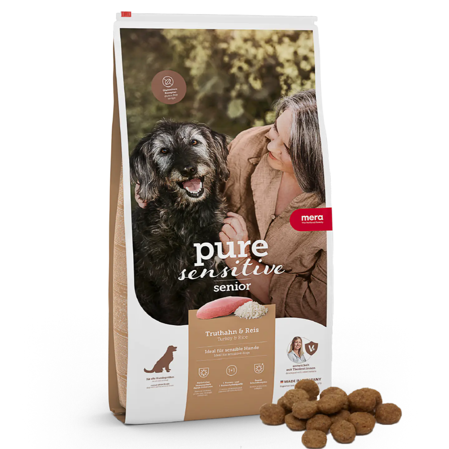 Mera Perro Senior Pure Sensitive Pavo y Arroz 12.5K  1