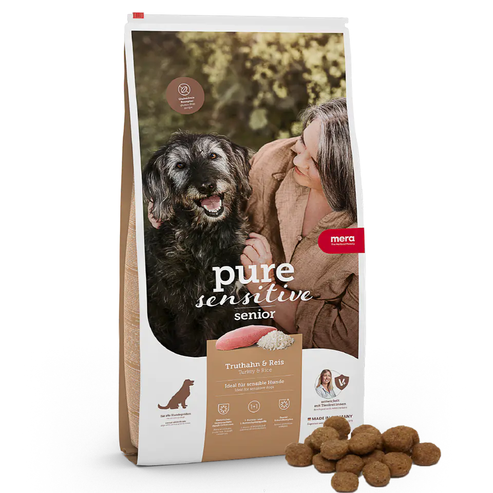 Mera Perro Senior Pure Sensitive Pavo y Arroz 12.5K  1
