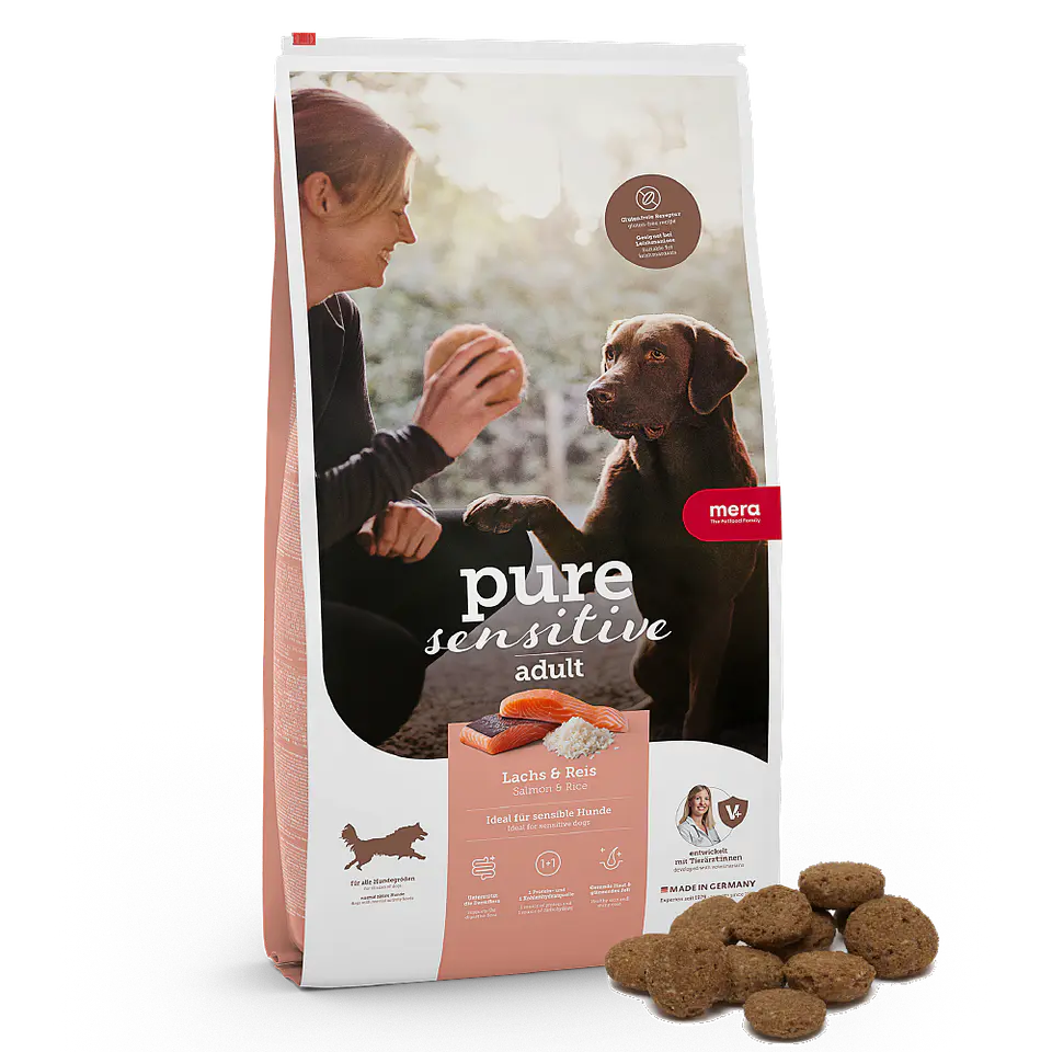 Mera Perro Adulto Pure Sensitive Salmon y Arroz 12.5K  1