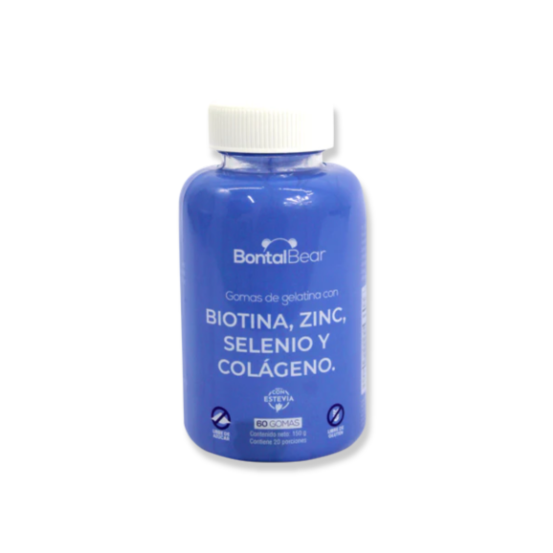 GOMITAS BIOTINA, ZINC, SELENIO Y COLÁGENO. 1