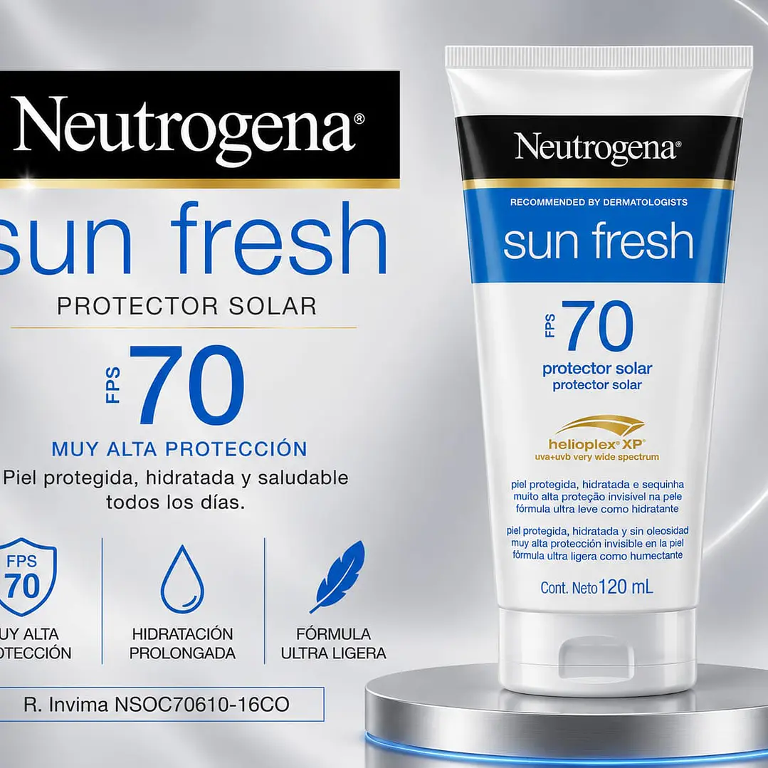 PROTECTOR SOLAR SUN FRESH FPS70 NEUTROGENA 1