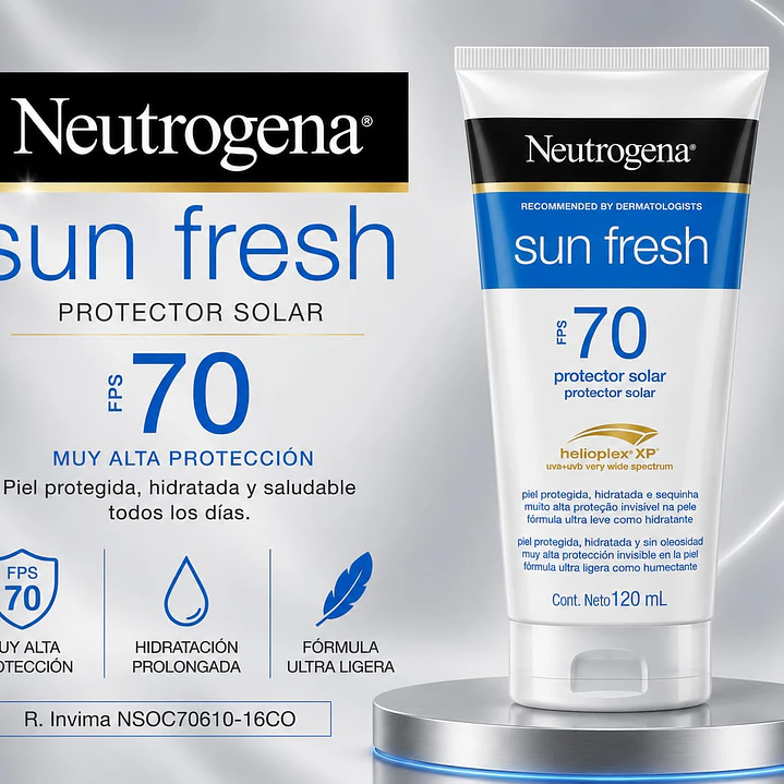 PROTECTOR SOLAR SUN FRESH FPS70 NEUTROGENA 1