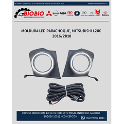 MOLDURA LED PARACHOQUE MITSUBISHI L200 2016/2018